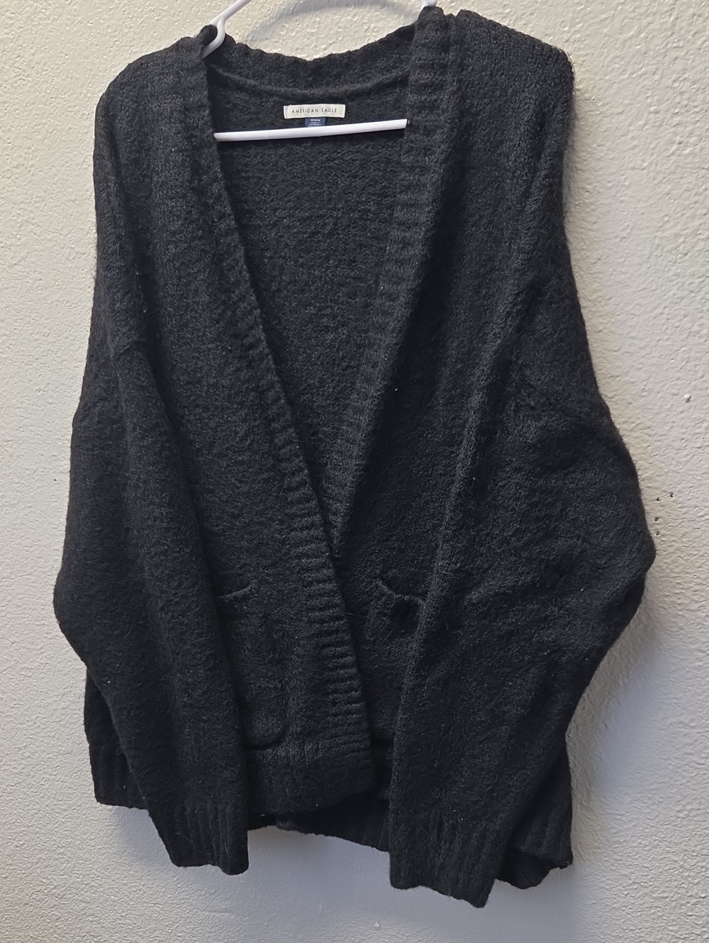American Eagle Outfitters Black Open-Front Women's Cardigan